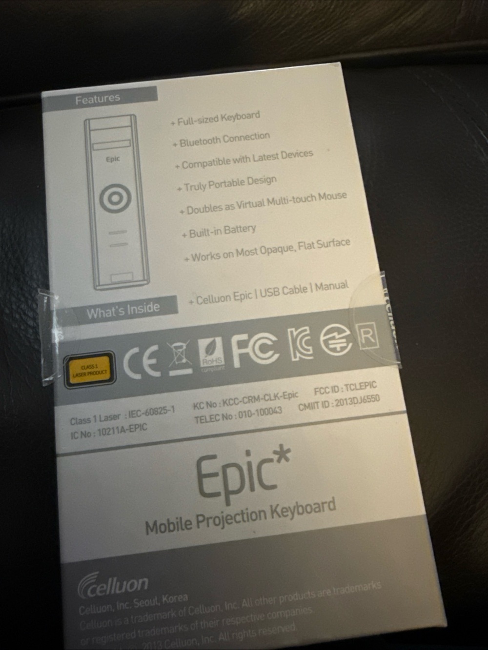 Mobile Projection Keyboard — Silver - Picture 2 of 4